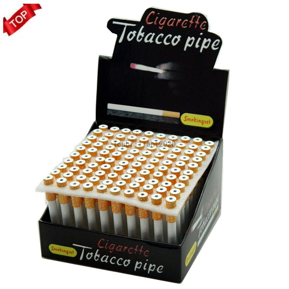 In Stock Cigarette Shape Smoking Pipes Ceramic Cigarette Hitter Pipe Yellow Filter Color100pcs box 78mm One Hitter Bat Metal Smoking fy2343
In Stock Cigarette Shape Smoking Pipes Ceramic Cigarette Hitter Pipe Yellow Filter Color100pcs box 78mm One Hitter Bat Metal Smoking fy2343