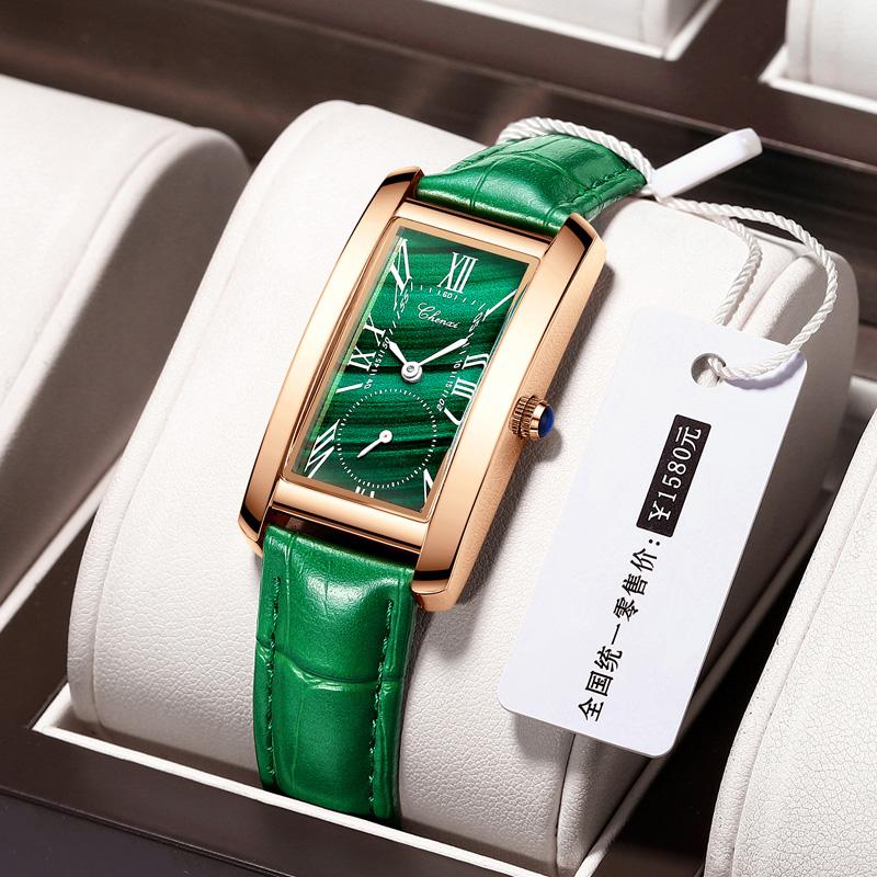 Wristwatches Luxury Malachite Green Watch Women Genuine Leather Strap Vintage Square Ladies Waterproof For Gift, 090
Wristwatches Luxury Malachite Green Watch Women Genuine Leather Strap Vintage Square Ladies Waterproof For Gift, 090