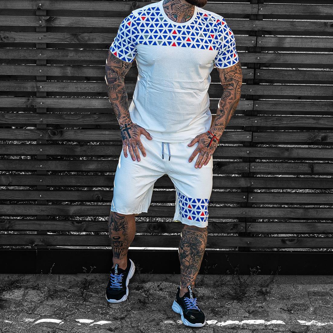 fitness set summer short sets men tracksuit t shirt shorts male fashion casual patchwork sportswear gym jogger, Gray
fitness set summer short sets men tracksuit t shirt shorts male fashion casual patchwork sportswear gym jogger, Gray