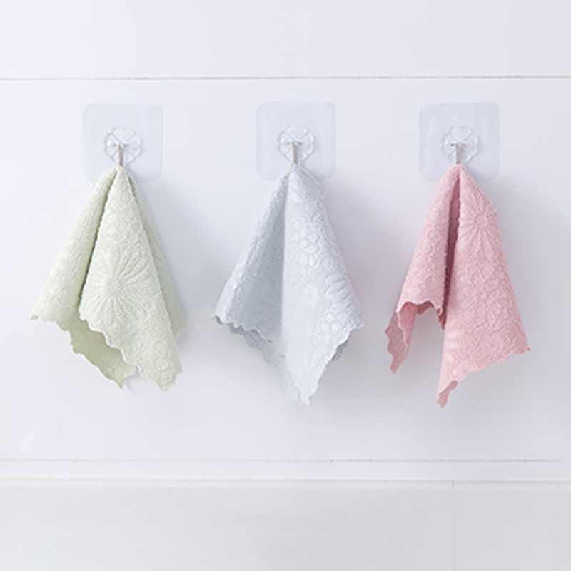 1Pcs Cleaning Towel Anti-grease Super Absorbent Home Washing Dish Wiping Rags 3Colors Microfiber Kitchen Supplies