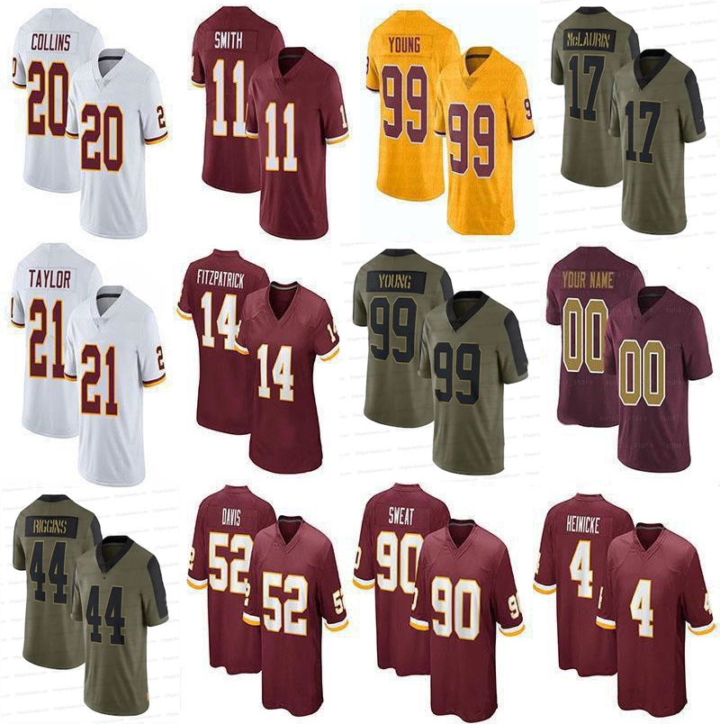 99 Chase Young 21 Sean Taylor 4 Heinicke 17 Terry McLaurin Custom Football Jerseys 24 Antonio Gibson 90 Montez Sweat 52 Jamin Davis 13 Adam Humphries 75 Brandon Scherff, Mens
99 Chase Young 21 Sean Taylor 4 Heinicke 17 Terry McLaurin Custom Football Jerseys 24 Antonio Gibson 90 Montez Sweat 52 Jamin Davis 13 Adam Humphries 75 Brandon Scherff, Mens