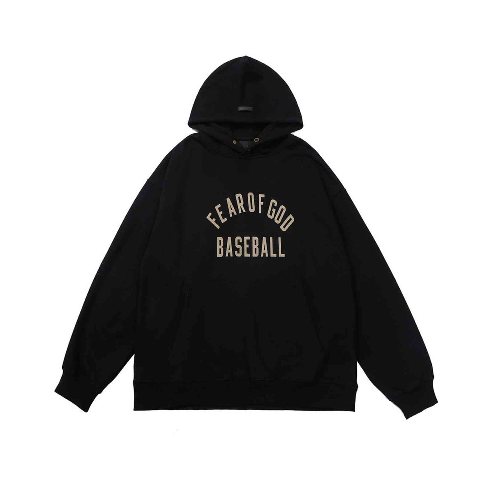 Fear Fg Fog of God Season 7 Main Line Baseball Flocking High Street Trend Hoodie, Black
Fear Fg Fog of God Season 7 Main Line Baseball Flocking High Street Trend Hoodie, Black