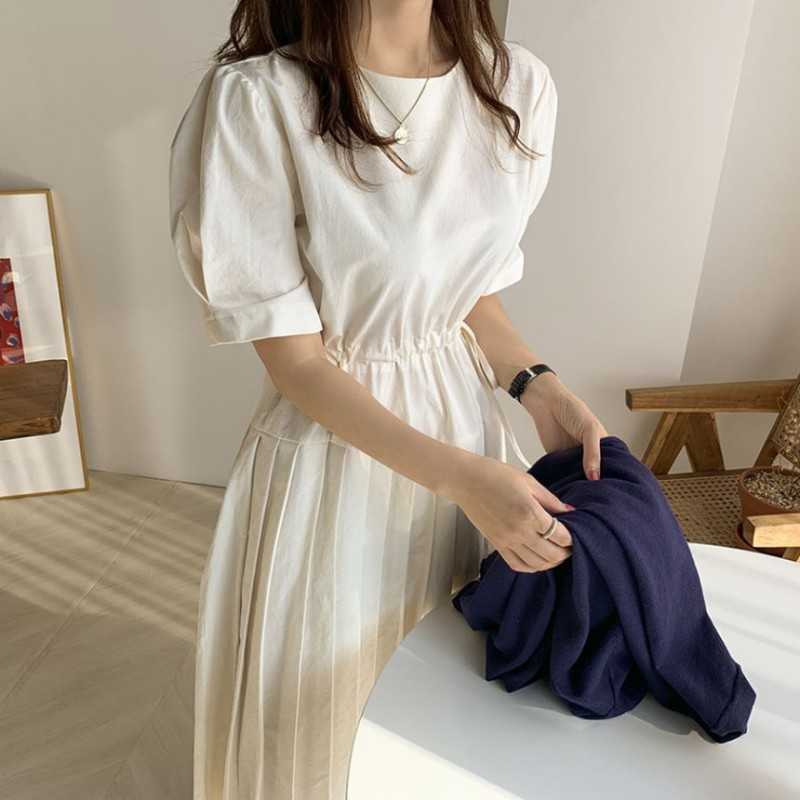 Fashion Summer Vintage Cotton linen Dress Elegant Puff Sleeve Casual Drawstring Waist Pleated Female Vestidos 210526, Photo color
Fashion Summer Vintage Cotton linen Dress Elegant Puff Sleeve Casual Drawstring Waist Pleated Female Vestidos 210526, Photo color