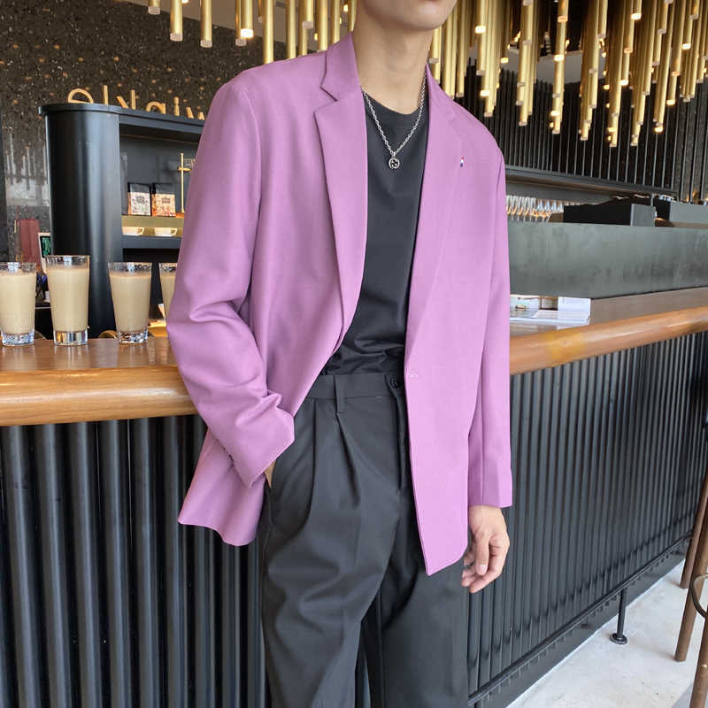 Korean Men Blazers Loose Solid Color Casual Suit Jacket Single Button Wedding Business Dress Coat Street Wear Social Costume 210527, Fuchsia
Korean Men Blazers Loose Solid Color Casual Suit Jacket Single Button Wedding Business Dress Coat Street Wear Social Costume 210527, Fuchsia