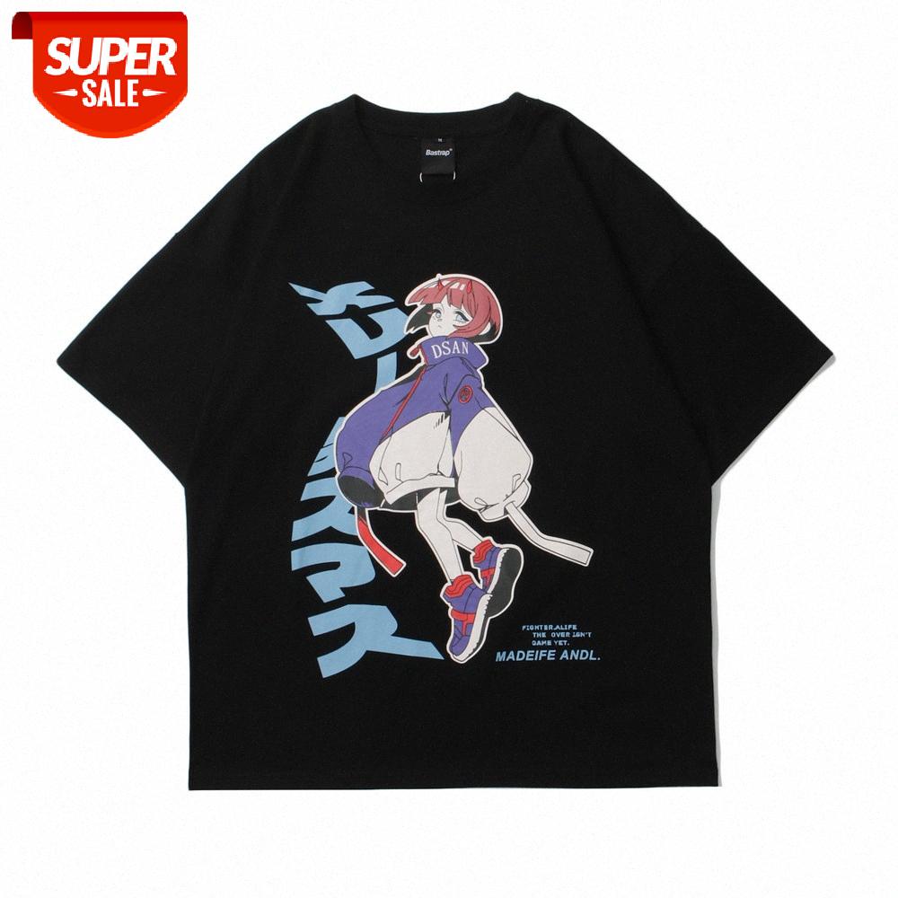 Two-dimensional anime character printing short-sleeved T-shirt men's street loose round neck five-point sleeves #QZ9b, White;black
Two-dimensional anime character printing short-sleeved T-shirt men's street loose round neck five-point sleeves #QZ9b, White;black