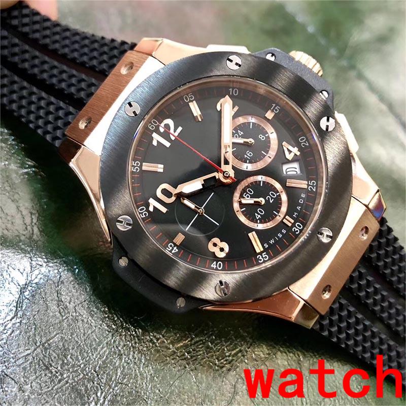 New Soft Rubber Strap Sport Men's Watches High Quality Ceramic Bezel Japanese VK Quartz Chronograph Watch Luxury Bang Montre de lux, Color 1
New Soft Rubber Strap Sport Men's Watches High Quality Ceramic Bezel Japanese VK Quartz Chronograph Watch Luxury Bang Montre de lux, Color 1
