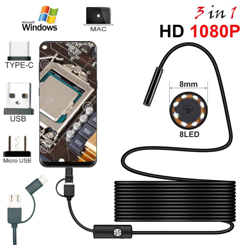 Endoscope HD 1080P Type-C/USB Borescope Tube Waterproof Inspection Camera With Led Light For Android Phone PC Tablet IP Cameras
Endoscope HD 1080P Type-C/USB Borescope Tube Waterproof Inspection Camera With Led Light For Android Phone PC Tablet IP Cameras