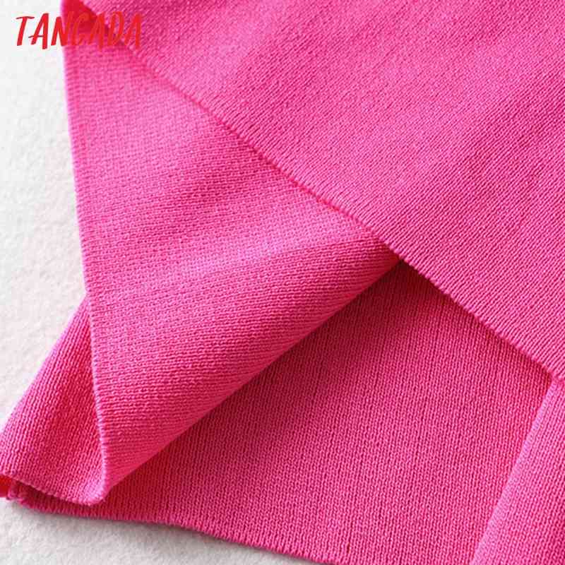 Fashion Women Solid Elegant Candy Color Knit Sleeveless Summer Ladies Dress AI57 210416
