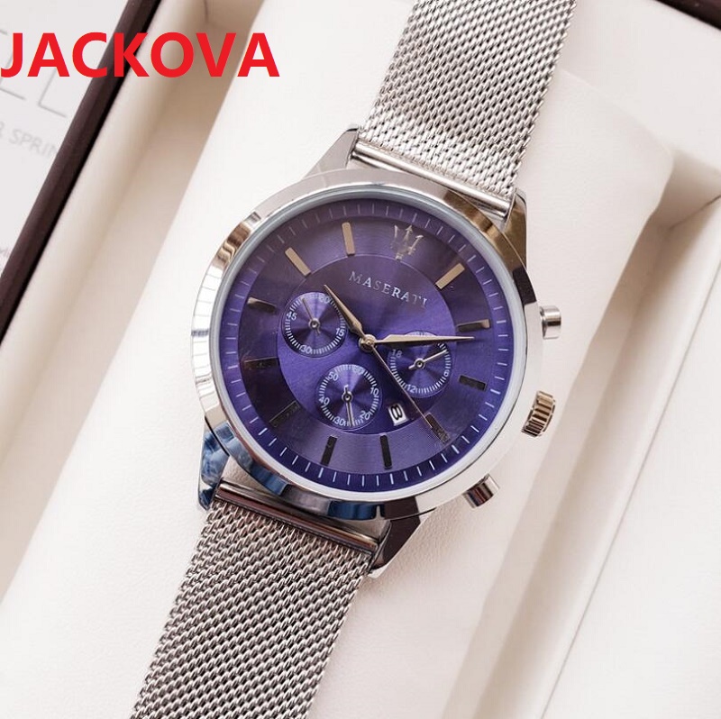 classic atmosphere good looking business switzerland highend mens watches 43mm luxury fashion calendar mens watch all sub dials not working