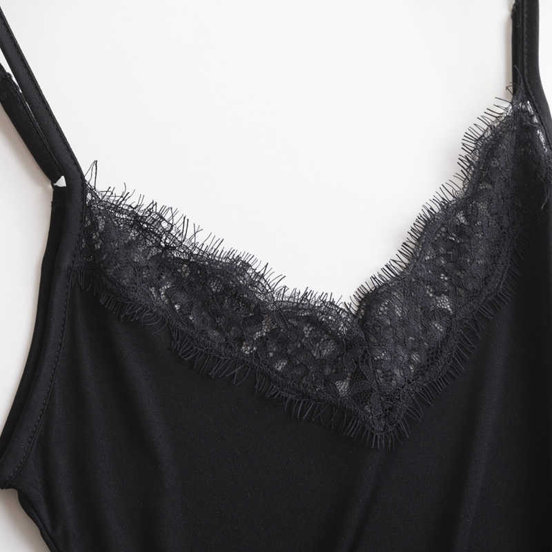 SuyaDream Women Silk Camis 30% Natural silk and lace Camisoles V neck Bottoming Shirt Black Purple White Summer TOP 210625