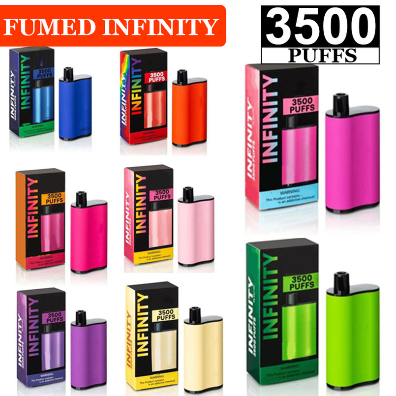 Disposable Electronic Cigarette Fumed Infinity Vape 15 Colors 3500 Puffs 1500mAh Battery 12ml Pods Cartridges Vapors Ecigarette Vapes
Disposable Electronic Cigarette Fumed Infinity Vape 15 Colors 3500 Puffs 1500mAh Battery 12ml Pods Cartridges Vapors Ecigarette Vapes
