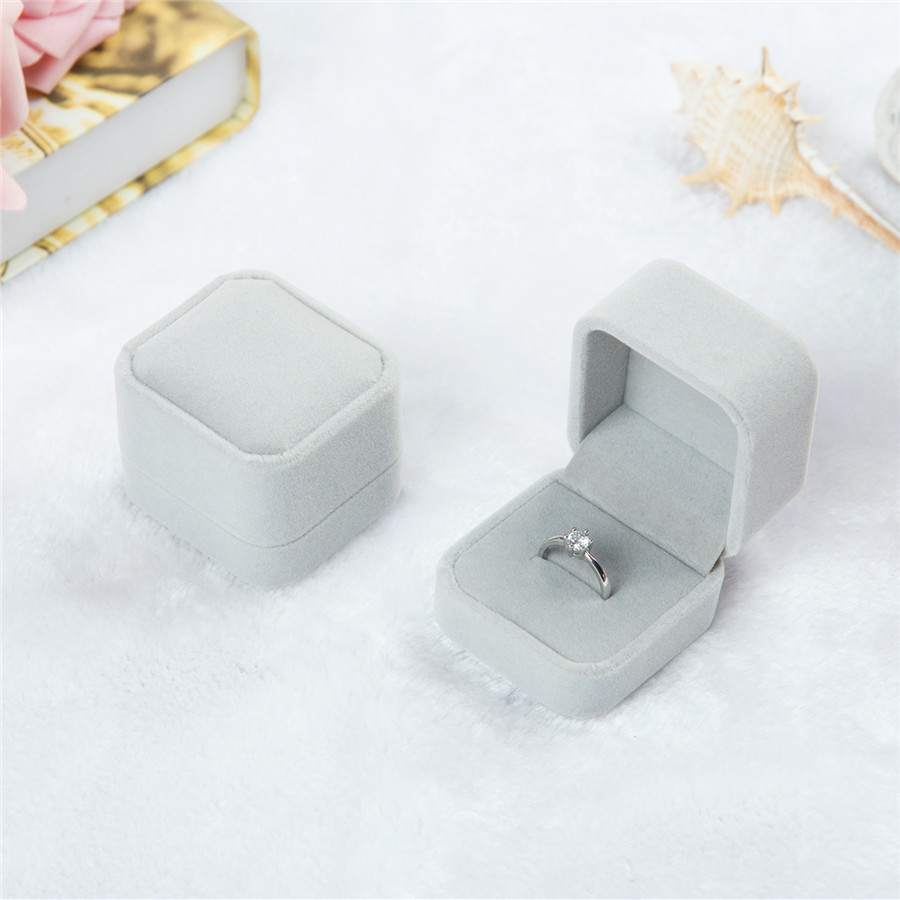 Velvet Jewery Organizer Box Ring Box Storage Square Case Small Gift Box For Rings Earrings Pendent Necklace Packing Wholesale Price