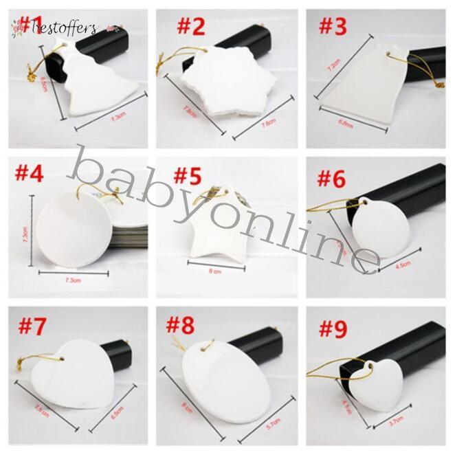 US Stock DIY Sublimation Blank Ceramic Pendant Christmas Decorations Heat Transfer Printing Ceramics Ornament 10 styles
US Stock DIY Sublimation Blank Ceramic Pendant Christmas Decorations Heat Transfer Printing Ceramics Ornament 10 styles