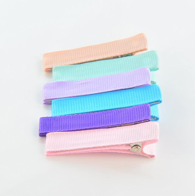 2021 new 1.8" Grossgrain Ribbon Alligator Clip Lined Clips Single Pronged Alligator Clips Hair Accessories