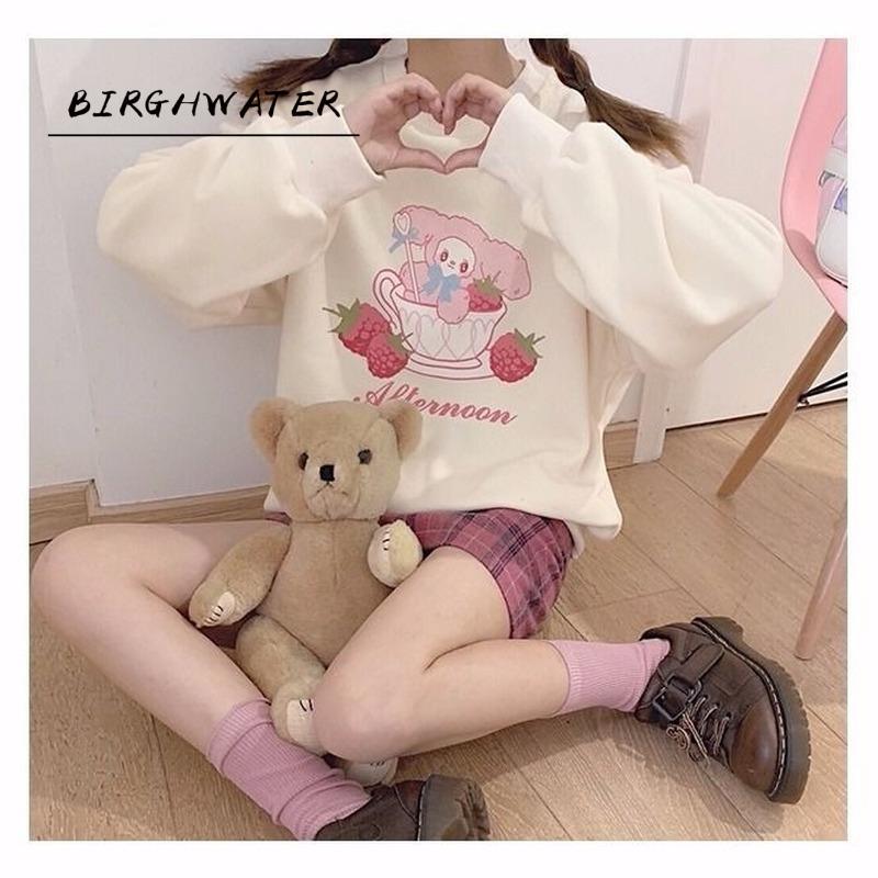 Women's Hoodies & Sweatshirts Kawaii Women Winter Fashion Cute Anime Plus Velve Oversized Casual Long Sleeve Tops Print Sweatshirt, Black
Women's Hoodies & Sweatshirts Kawaii Women Winter Fashion Cute Anime Plus Velve Oversized Casual Long Sleeve Tops Print Sweatshirt, Black
