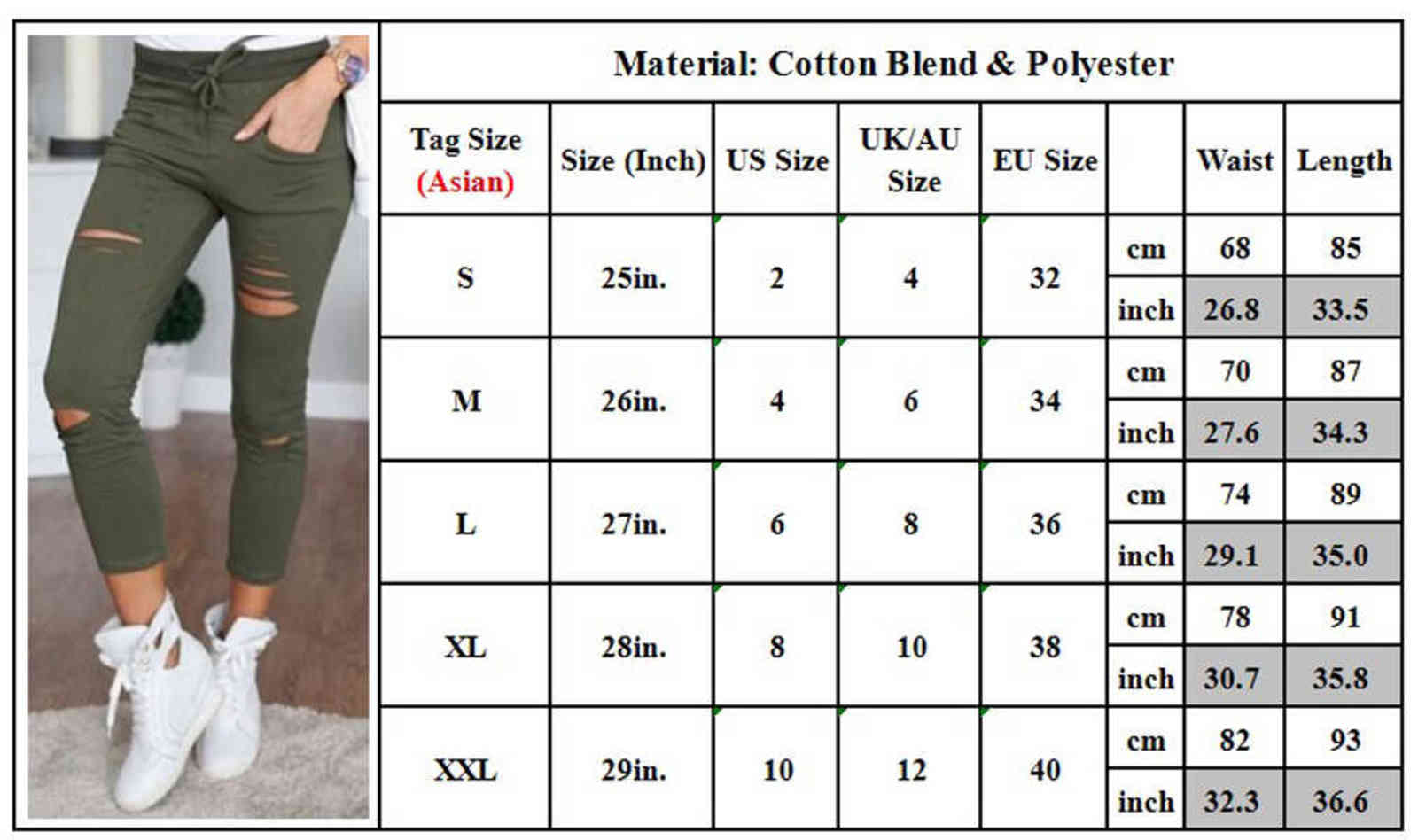 Fashion Streetwear Leggings Womens Skinny Slim Ripped Pencil Pants Jeggings Stretchy Distressed Jeans Casual 211129