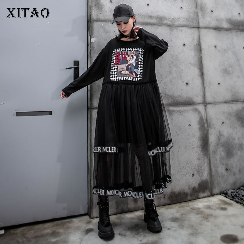 xitao tide mesh patchwork midi dress letter print o neck long sleeve fashion loose casual plus size dress women 2021 zyq1947, Black;gray
xitao tide mesh patchwork midi dress letter print o neck long sleeve fashion loose casual plus size dress women 2021 zyq1947, Black;gray