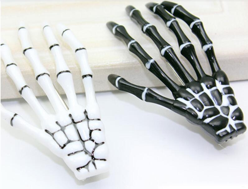 New Skull Hand Bone Hairpin Gripper Ghost Skeleton Hair Clips Hairclips Bone Claw Hair Accessories GC466