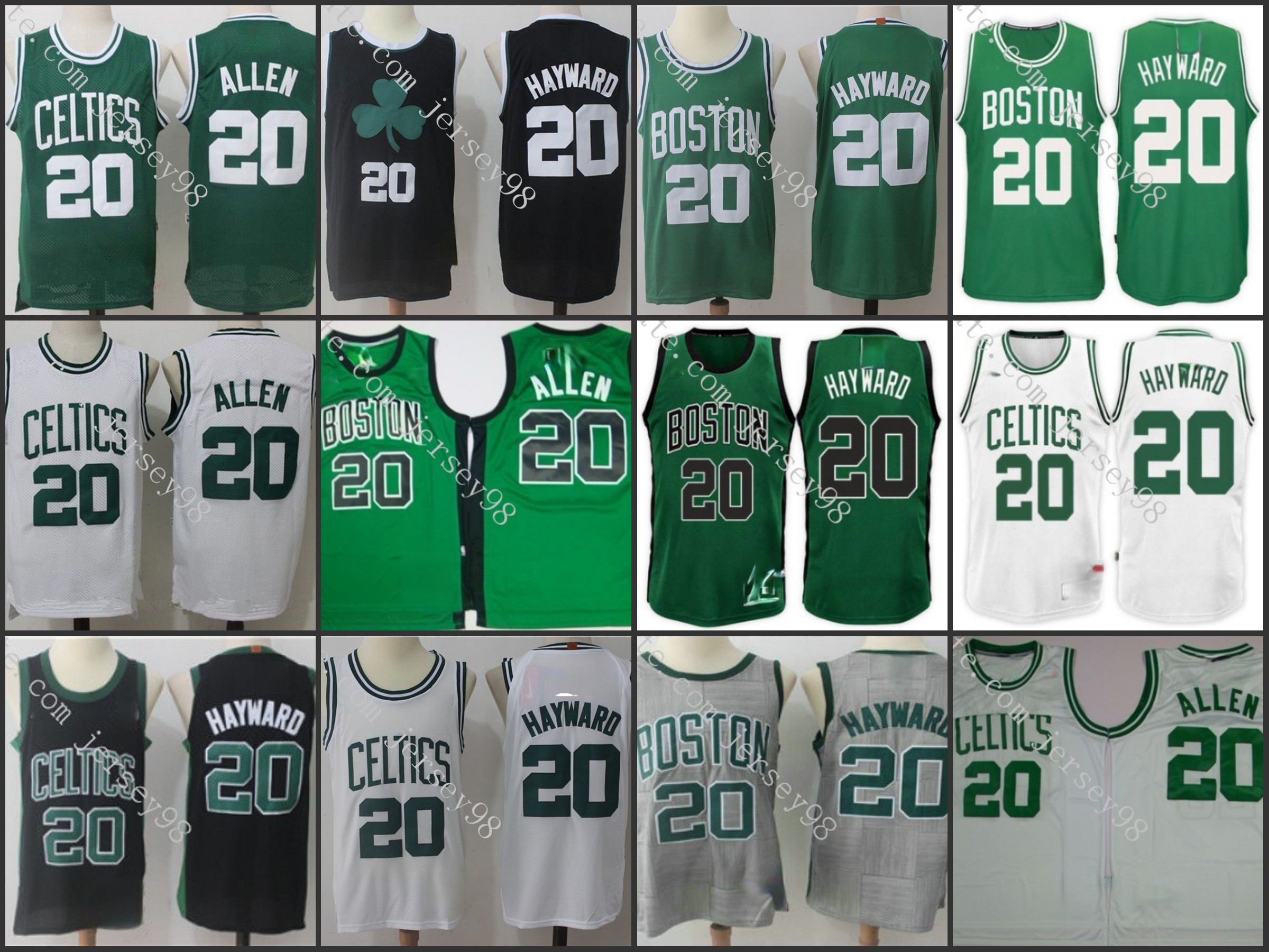 Boston Celtics men Green 20 Gordon Hayward allen retro Basketball Jersey, Black
Boston Celtics men Green 20 Gordon Hayward allen retro Basketball Jersey, Black