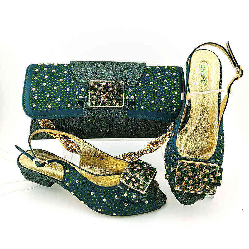 Thick Heel Rhinestone Fashion Sandals with Hand Bag, Short Fish Mouth Shoes Messenger Dinner and Wedding, Green
Thick Heel Rhinestone Fashion Sandals with Hand Bag, Short Fish Mouth Shoes Messenger Dinner and Wedding, Green