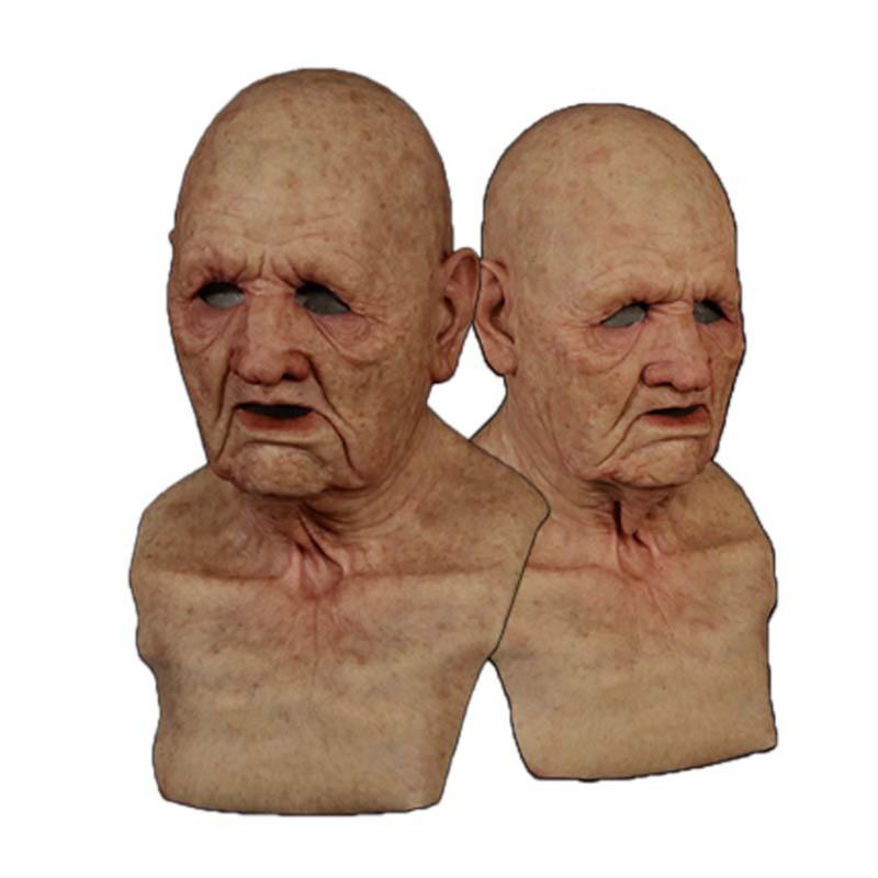 Party Masks Funny Halloween Scary Horror Elder Latex Full Head Mask Supersoft Old Man Cosplay Prop Dressup April Fool039s Day 3281536