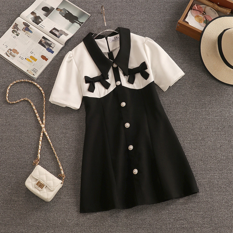 Robes décontractées Petite parfum Fashion Hit Couleur Manches Couleur Bowknot Mini Femmes Élégantes Élégantes Parti Robe Femme Vestidos Zvt6
