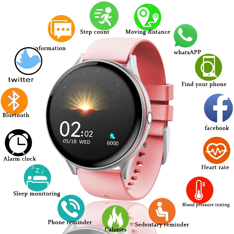 Women Men Smart Electronic Watch Luxury Blood Pressure Digital Watches Fashion Calorie Sport Wristwatch DND Mode For Android IOSg, Black
Women Men Smart Electronic Watch Luxury Blood Pressure Digital Watches Fashion Calorie Sport Wristwatch DND Mode For Android IOSg, Black