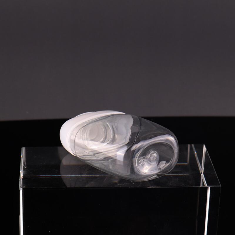 100pcs 30ml Hand Sanitizer Bottle PET Plastic Half Round Flip Cap Bottles Children's Carry Disinfectant hand-washing Sanitizers DH0877