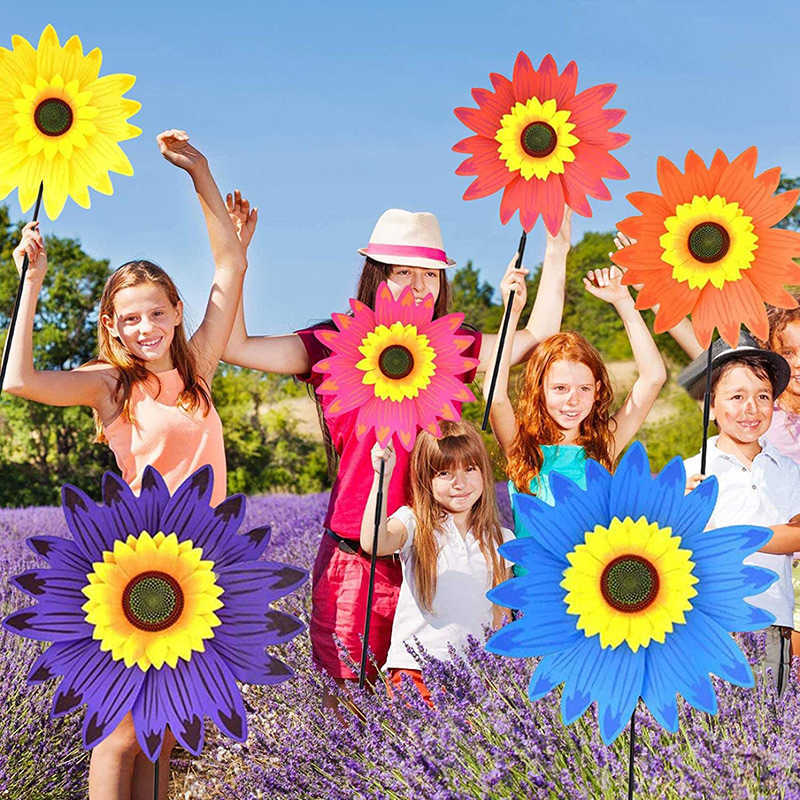 Large Sunflower Windmill Wind Sculptures Colourful Wind Spinner Garden Ornaments Outdoor Garden Party Outdoor Yard Decor E7 Q0811
Large Sunflower Windmill Wind Sculptures Colourful Wind Spinner Garden Ornaments Outdoor Garden Party Outdoor Yard Decor E7 Q0811