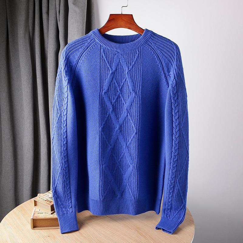 Men's Sweaters Wool Men Blend Cotton Knit Sweater Round Neck Raglan Sleeve Twist-Flower Thick Solid Casual Fashion Pullover Winter Plus Size, White;black
Men's Sweaters Wool Men Blend Cotton Knit Sweater Round Neck Raglan Sleeve Twist-Flower Thick Solid Casual Fashion Pullover Winter Plus Size, White;black