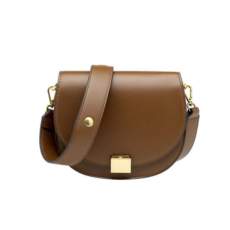 2021 new fashion simple wide shoulder strap women's high texture Single Shoulder Messenger semi-circular net red saddle bag, Brown trumpet
2021 new fashion simple wide shoulder strap women's high texture Single Shoulder Messenger semi-circular net red saddle bag, Brown trumpet