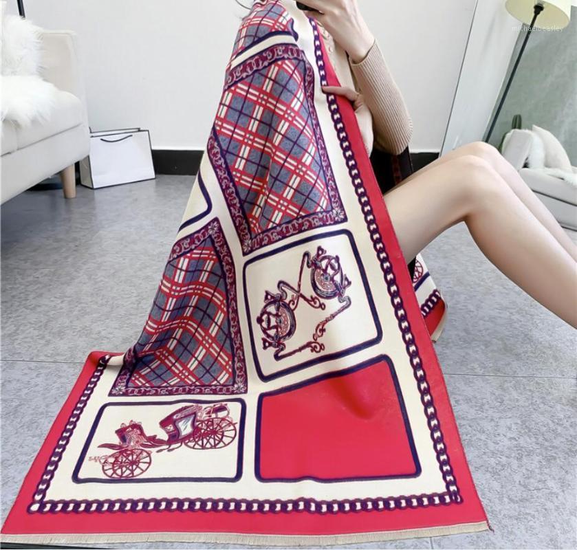 Scarves Fashion Luxury Horse Drawn Winter Scarf Women Cashmere Warm Foulard Lady Thick Soft Bufanda Shawls Wraps
Scarves Fashion Luxury Horse Drawn Winter Scarf Women Cashmere Warm Foulard Lady Thick Soft Bufanda Shawls Wraps
