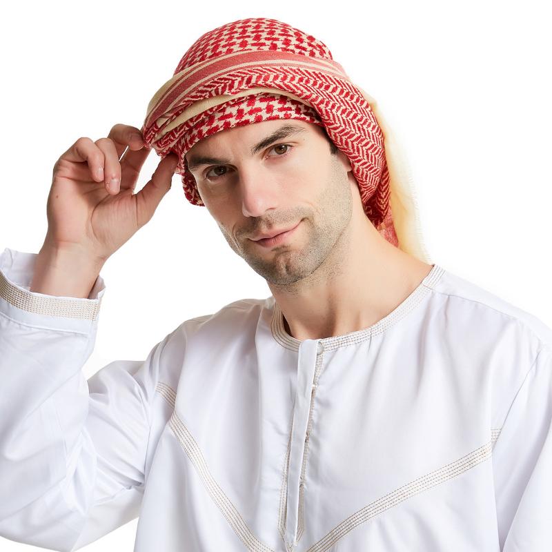 Scarves High Quality Wool Men's Turba Muslim Kerchief Arabian Dubai Headband Saudi Head Scarf Red Plaid Hood
Scarves High Quality Wool Men's Turba Muslim Kerchief Arabian Dubai Headband Saudi Head Scarf Red Plaid Hood