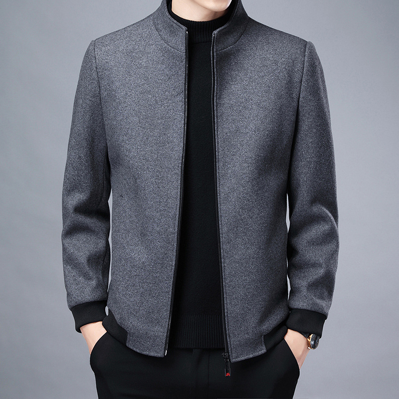 men's fashion short autumn winter woolen men's woolen middle-aged wool stand collar et men, Black
men's fashion short autumn winter woolen men's woolen middle-aged wool stand collar et men, Black