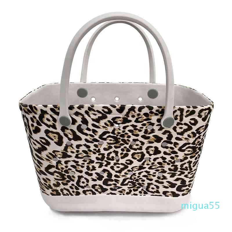 Leopard print women large capacity bogg bag silicone beach tote, 19x15x9.5in-l4
Leopard print women large capacity bogg bag silicone beach tote, 19x15x9.5in-l4