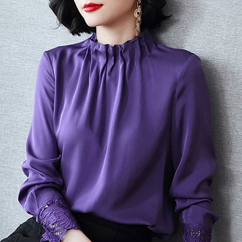 Long Sleeve Chiffon Blouse Shirt Blouse Women Blusas Mujer De Moda Stand Collar Blouse Female Tops Women Blouses Blusa E158 210602, Purple
Long Sleeve Chiffon Blouse Shirt Blouse Women Blusas Mujer De Moda Stand Collar Blouse Female Tops Women Blouses Blusa E158 210602, Purple