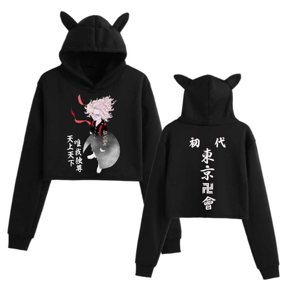 Tokyo Revengers Mikey Hoodie Anime Fashion Pullovers Tops Cute Print Woman Y0804