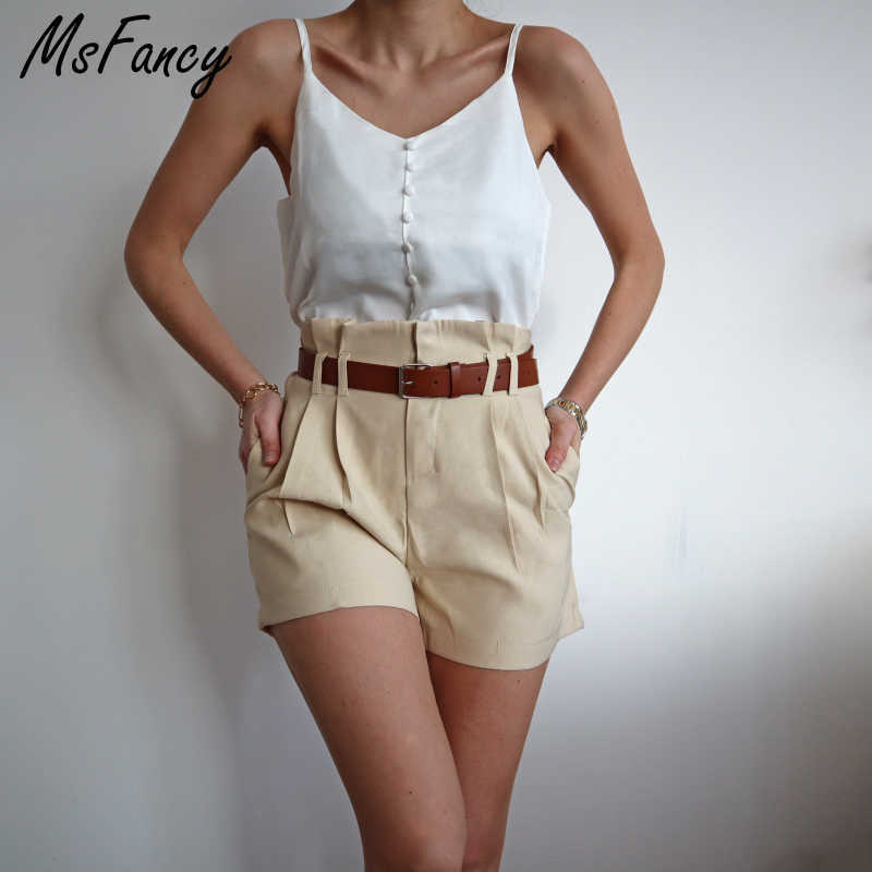 Msfancy Summer Casual Shorts Women Korean Style High Waist Wide Leg Pantalones Cortos with Belt 210604, Brown
Msfancy Summer Casual Shorts Women Korean Style High Waist Wide Leg Pantalones Cortos with Belt 210604, Brown