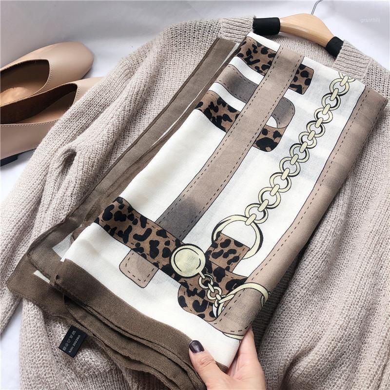 Scarves 2021 High Quality Leopard Chain Print Thin Women Scarf Autumn Winter Elegant Soft Cotton Long Shawl, Blue;gray
Scarves 2021 High Quality Leopard Chain Print Thin Women Scarf Autumn Winter Elegant Soft Cotton Long Shawl, Blue;gray