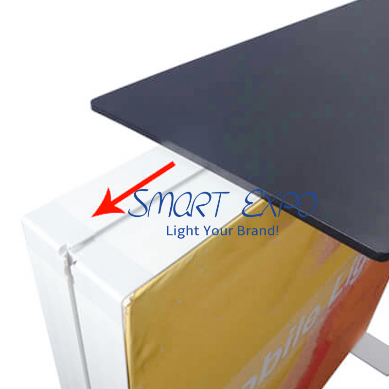 Advertising Display Led Light Box Trade Show Counter 85x100cm with Custom Logo Printing Portable Carry Bag