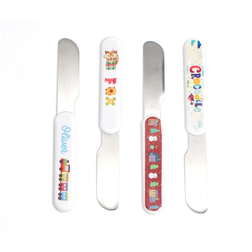 Sublimation White Tableware Set Stainless Steel Cutlery Dinnerware Western Silverware Kitchen Knife Spoon Fork Dinner Set Kids Adult