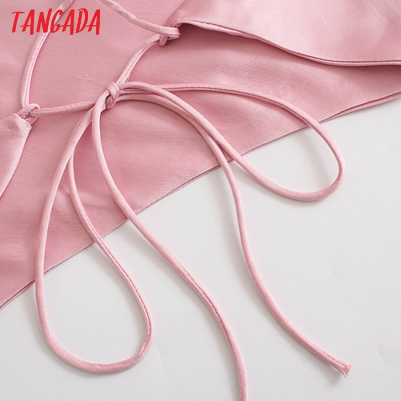 Women Satin Bralette Camis Crop Top Spaghetti Strap Sleeveless Backless Short Shirts Female Solid Tops JE28 210416