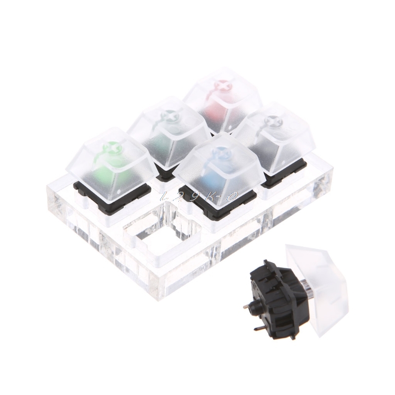 Mechanical Keyboard Clear Keycaps 6 Key Caps Swit6X Tester Kit For Cherry MX