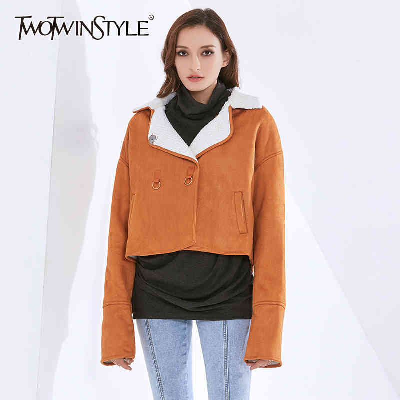 Camel Jackets For Women Lapel Long Sleeve Patchwork Casual Loose Thick Large Size Coats Female Fashion Clothes 210524
Camel Jackets For Women Lapel Long Sleeve Patchwork Casual Loose Thick Large Size Coats Female Fashion Clothes 210524