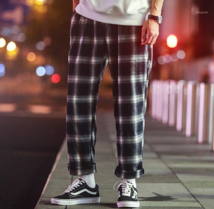 Loose Personality Fashion Casual Lattice Pants Mens Feet Trousers Retro Straight Harem For Men Pantalon Homme White Black Men's
Loose Personality Fashion Casual Lattice Pants Mens Feet Trousers Retro Straight Harem For Men Pantalon Homme White Black Men's