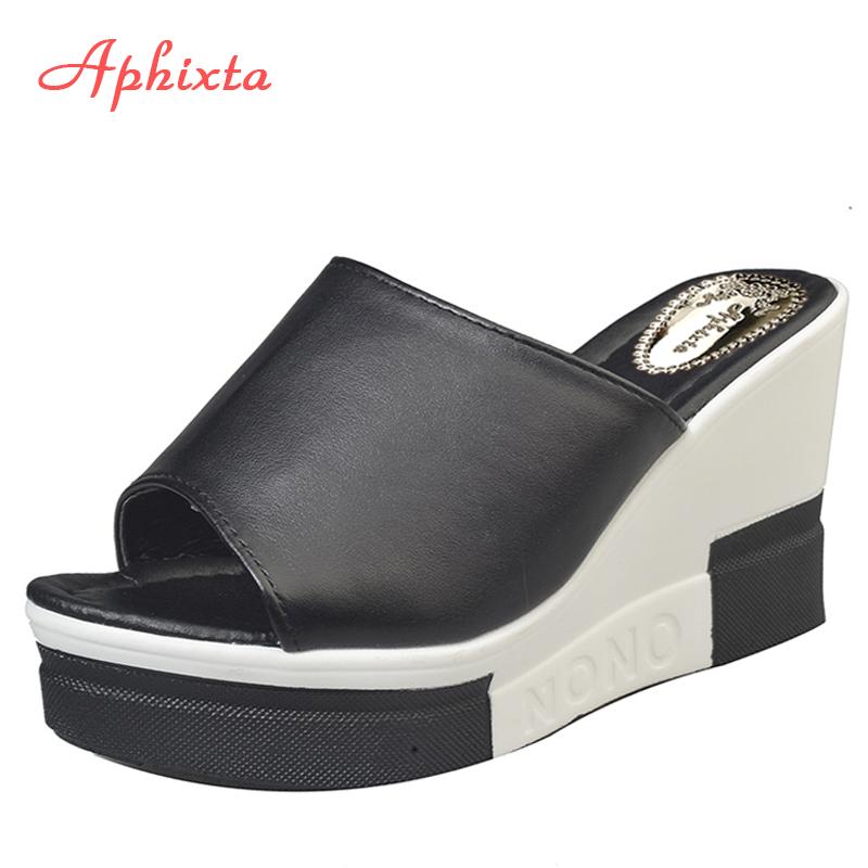 Aphixta Summer Wedge Slippers Flower Hollow Platform High Heels Women Shoes Ladies Outside Basic Slipper Sandals CN39-40, Black
Aphixta Summer Wedge Slippers Flower Hollow Platform High Heels Women Shoes Ladies Outside Basic Slipper Sandals CN39-40, Black