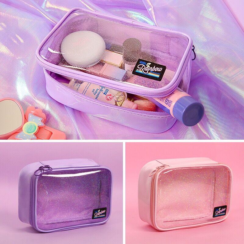 Transprent Glitter Cosmetic Case Rainbow PVC Waterproof Storage Girls Large Capacity Makeup Bag Women Clear Organizer Bags & Cases, Pink
Transprent Glitter Cosmetic Case Rainbow PVC Waterproof Storage Girls Large Capacity Makeup Bag Women Clear Organizer Bags & Cases, Pink