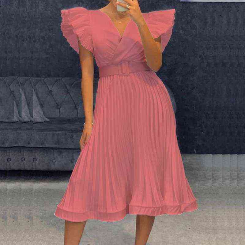 Women Sexy Wrap V Neck Office Mini Dress 2022 Summer Flying Sleeves Pleated Party Dress Spring Solid Draped A-Line Dresses Belt Y1204, 03 pink
Women Sexy Wrap V Neck Office Mini Dress 2022 Summer Flying Sleeves Pleated Party Dress Spring Solid Draped A-Line Dresses Belt Y1204, 03 pink