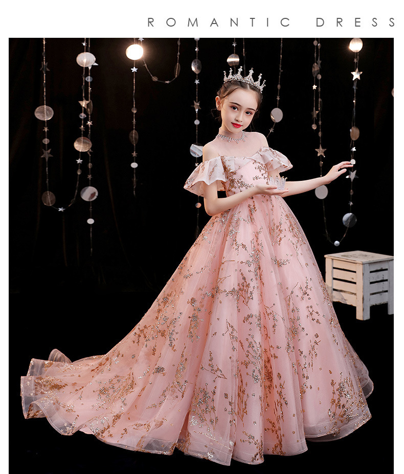 Lovely wer Girls Dresses For Weddings Princess Jewel Long Sleeves Lace Appliques Big Bow Sweep Train Little Kids Holy Pageant Dress 2021
