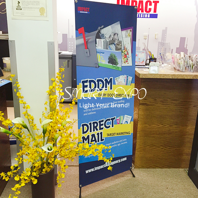 X Banner Stand Lightweight Advertising Display Equipment with PVC Printing Portable Carry Bag